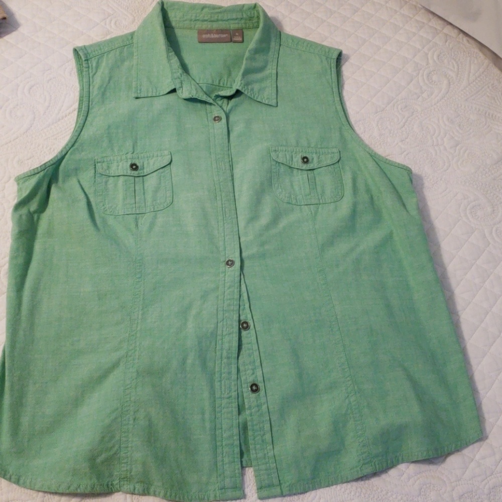 Green Tank blouse
